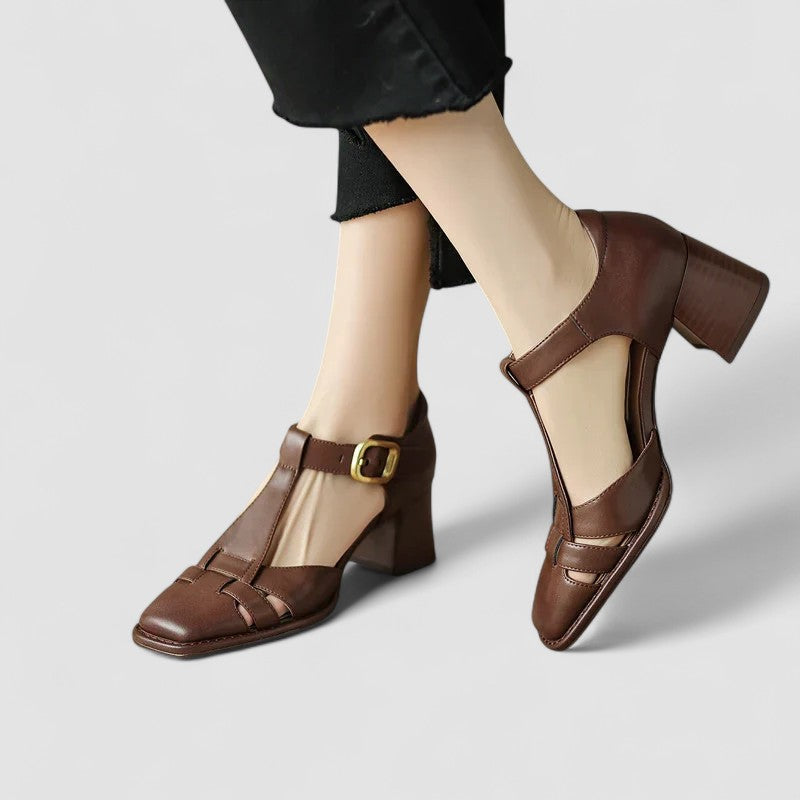 Marguerite™  | Orthopedic T-Strap Block Heels
