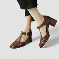 Marguerite™  | Orthopedic T-Strap Block Heels