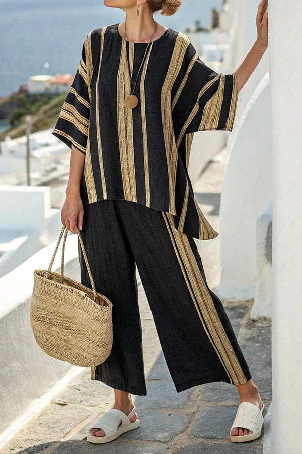 Celeste - Effortless Striped Lounge Set