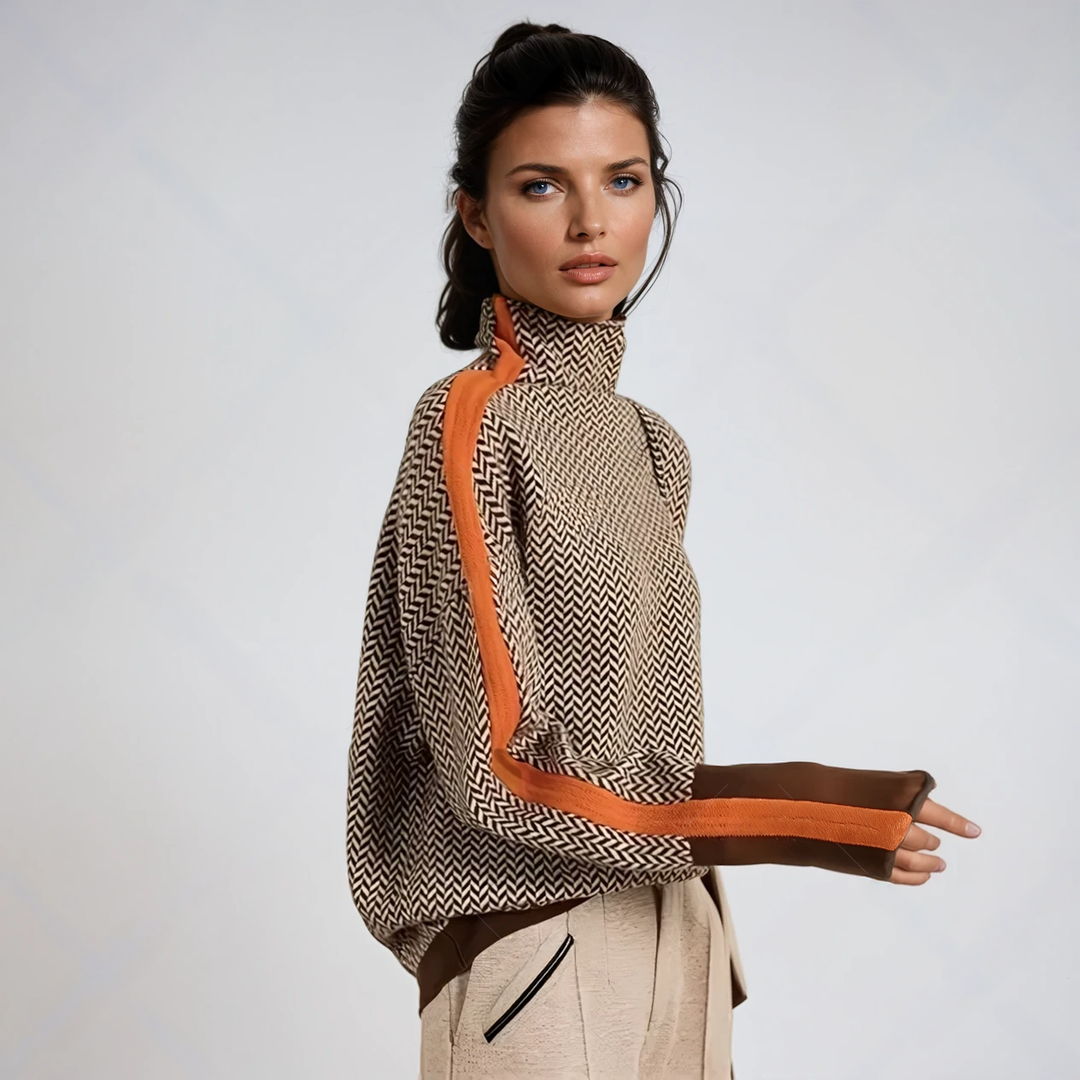 Marieke - Bold Striped Turtleneck