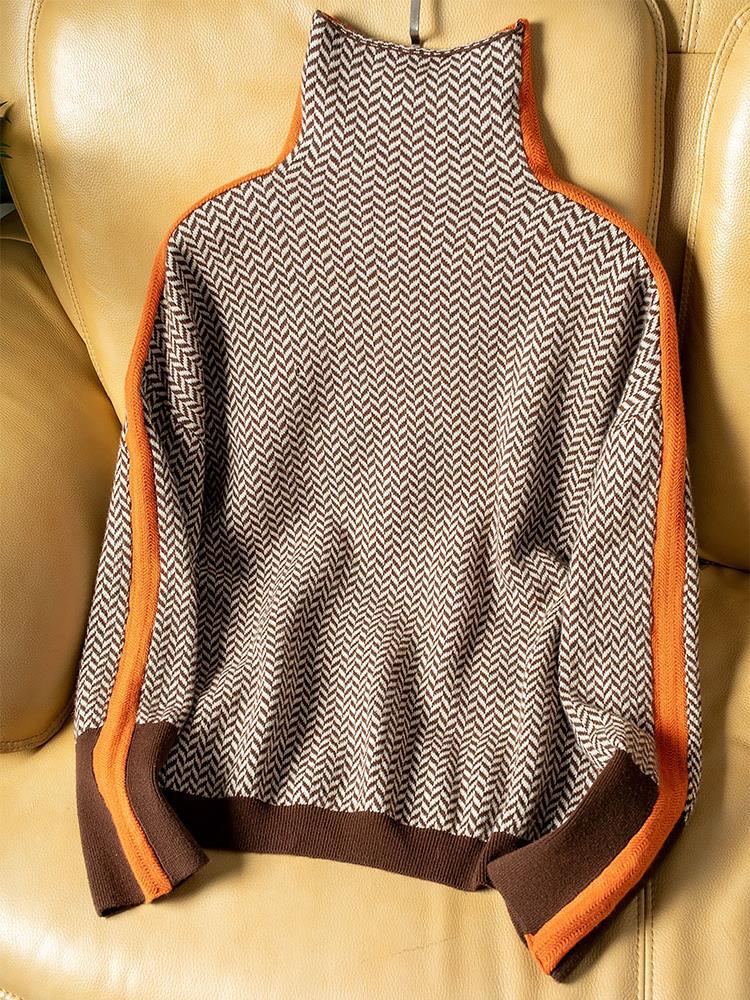 Marieke - Bold Striped Turtleneck