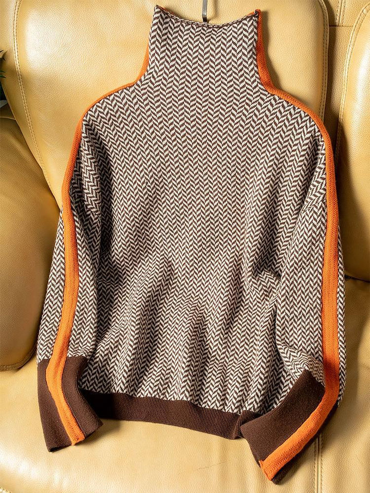 Marieke - Bold Striped Turtleneck