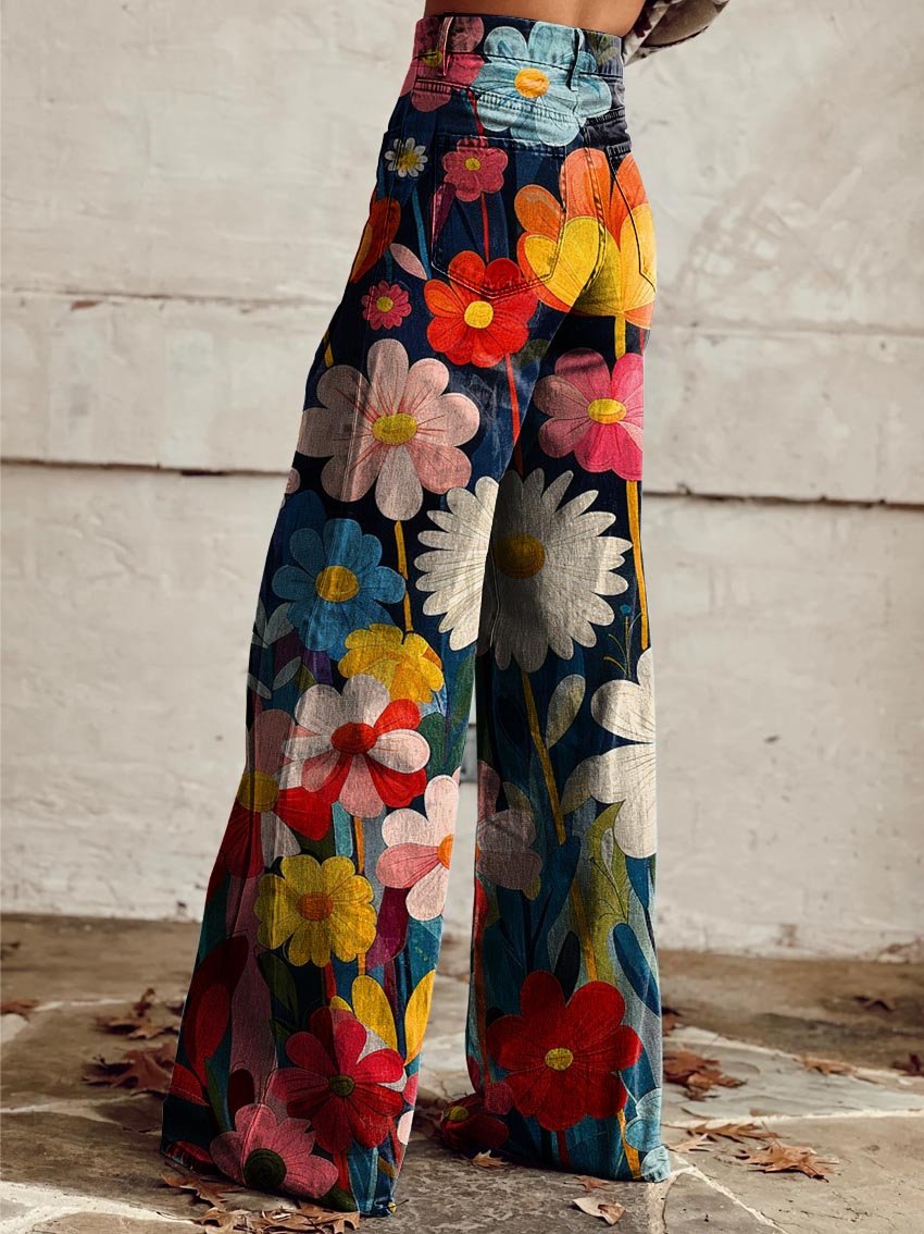 Marianne - Vibrant Wide Leg Pants